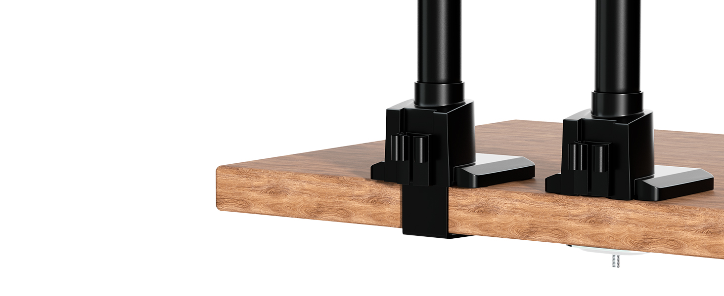 Кріплення для монітора 2 монітори один над одним, 24-57 дюймів, для плоских та вигнутих екранів, вантажопідйомність 2-27 кг, чорний