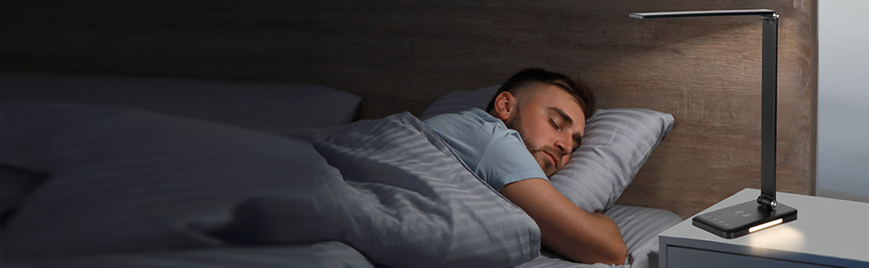 Лампа настільна LED BIENSER, 560LM, 5 кольорів, 10 рівнів яскравості, нічник, USB, пам'ять, таймер 30хв, 6000K, 10W