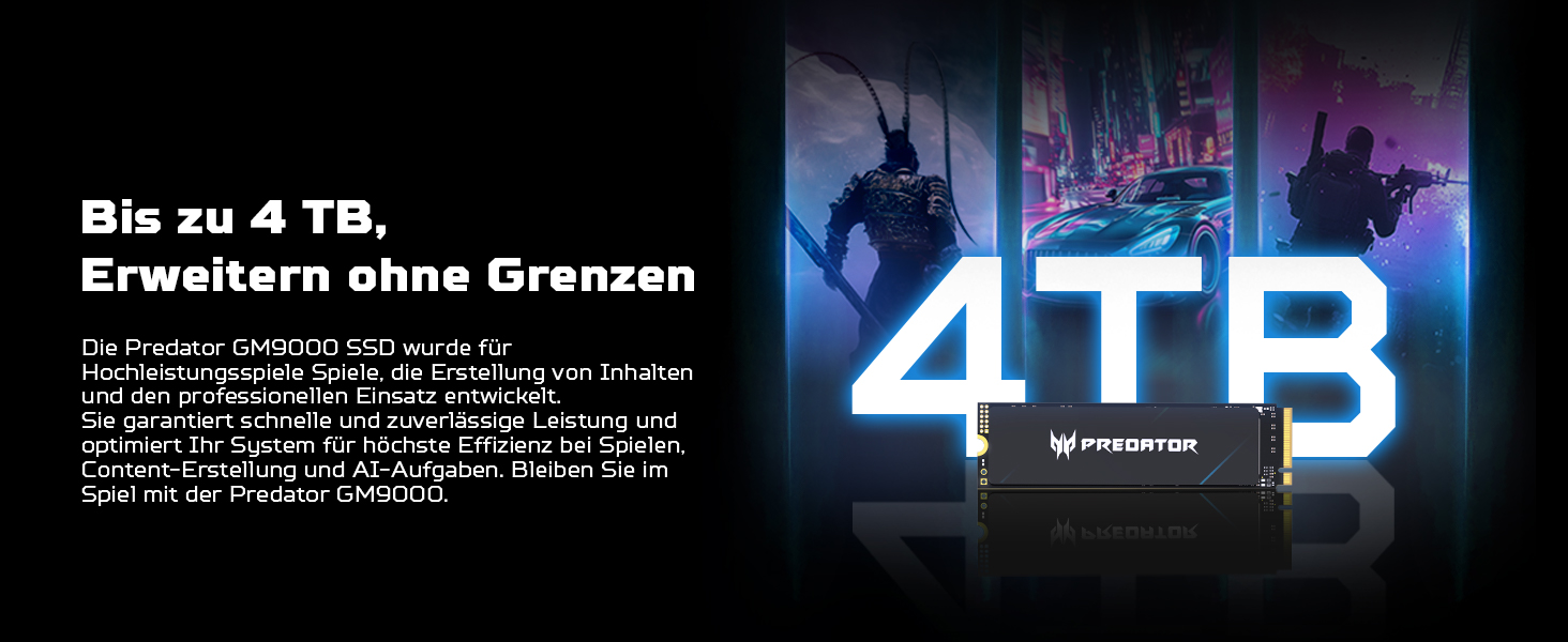 SSD Acer Predator GM9000 Gen5 1TB NVMe PCIe 5.0 - Швидкий накопичувач для ігор та ПК