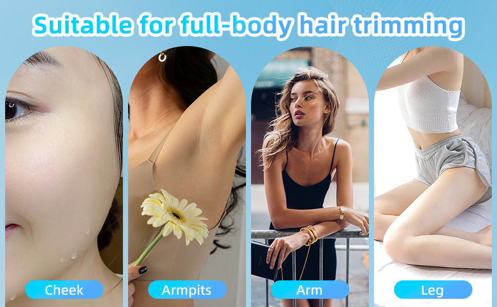 Електричний жіночий тример 5-в-1: для тіла, обличчя, інтимної зони. Вологостійкий (IPX7), USB-C зарядка