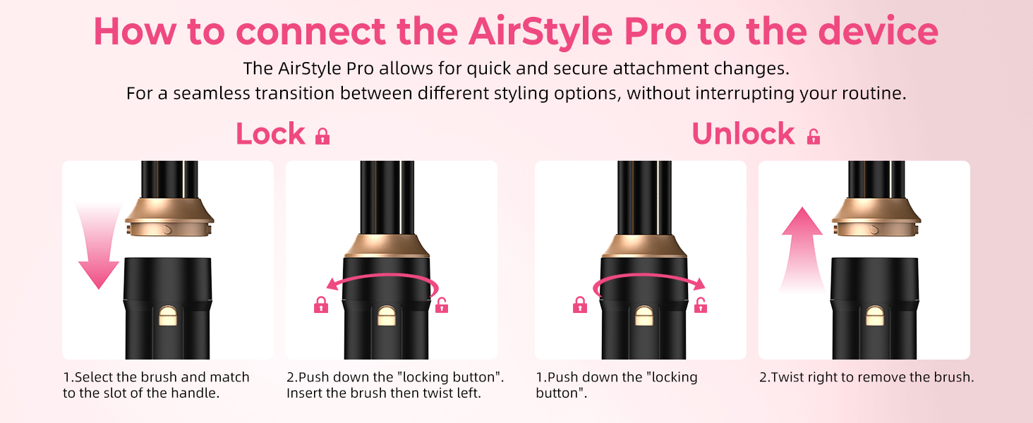 Набір для укладки волосся Pro Hairstyler 6 в 1: фен-щітка, плойка, іонізація, 1000W, чорний