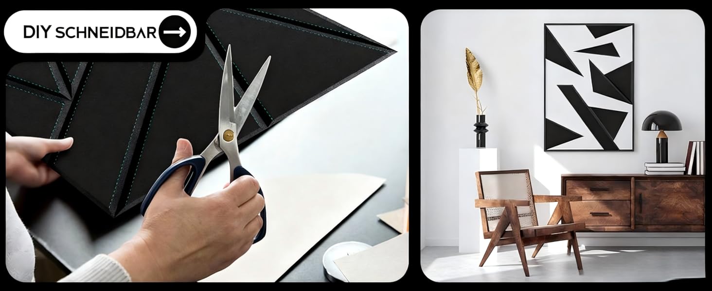 Акустичні панелі BSHEAD самоклеючі для звукоізоляції стін, шумопоглинаючий пінополіуретан 30x30x1.2 см, чорний