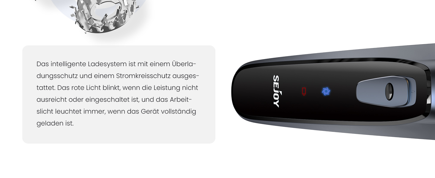 Електричний чоловічий бритва Sejoy, сухою та вологою, з поп-ап тримером, швидка зарядка 1 година, 3D плаваюча головка, LCD дисплей (сірий)
