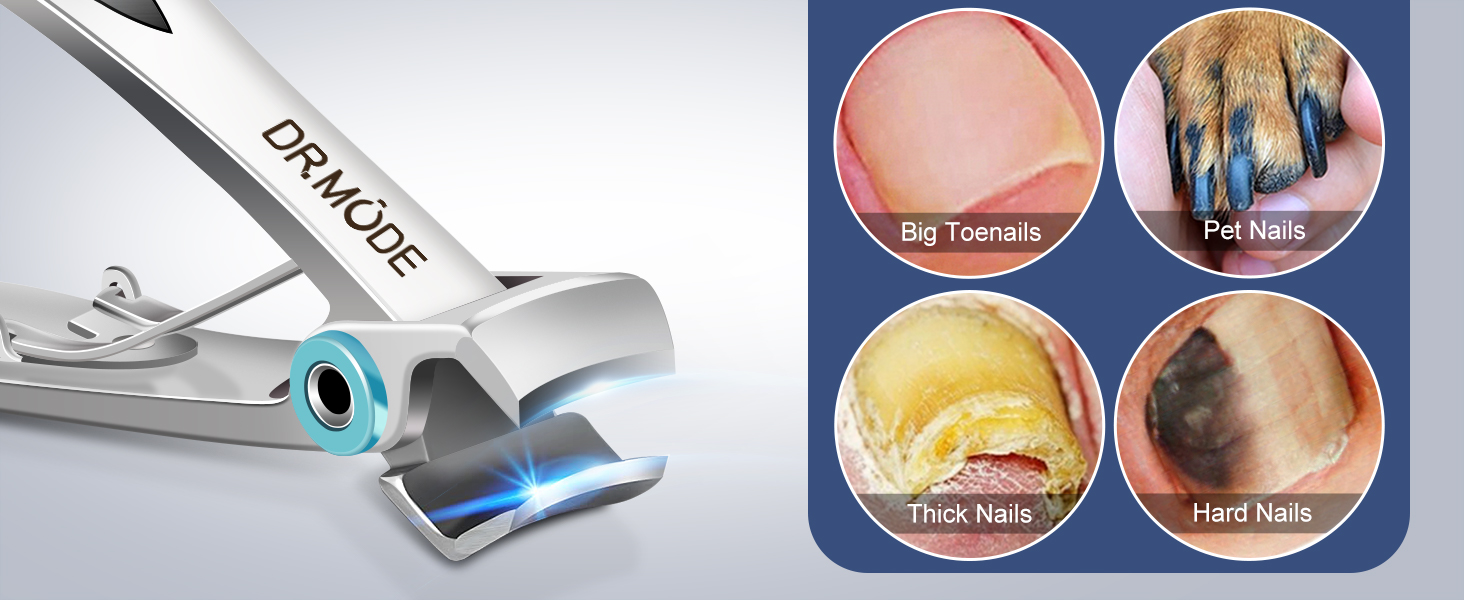 Набір кусачок для нігтів DRMODE Profi: професійні кусачки для кутикули, щипчики для нігтів, ножиці для нігтів для літніх людей та проблемних нігтів (6 шт)