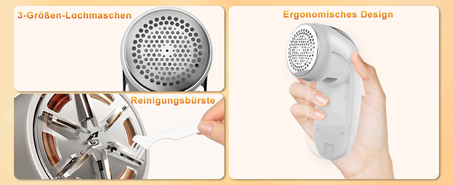 Електричний видалення ворсу для одягу, меблів та текстилю - портативний бездротовий пристрій з LED-дисплеєм та 3 рівнями налаштування