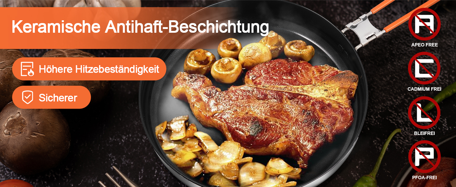 Набір посуду для кемпінгу Odoland з нержавіючої сталі 10 предметів: каструля, сковорода, тарілки, миски, виделки, ножі, ложки. Ідеально для пікніків, походів та кемпінгу.