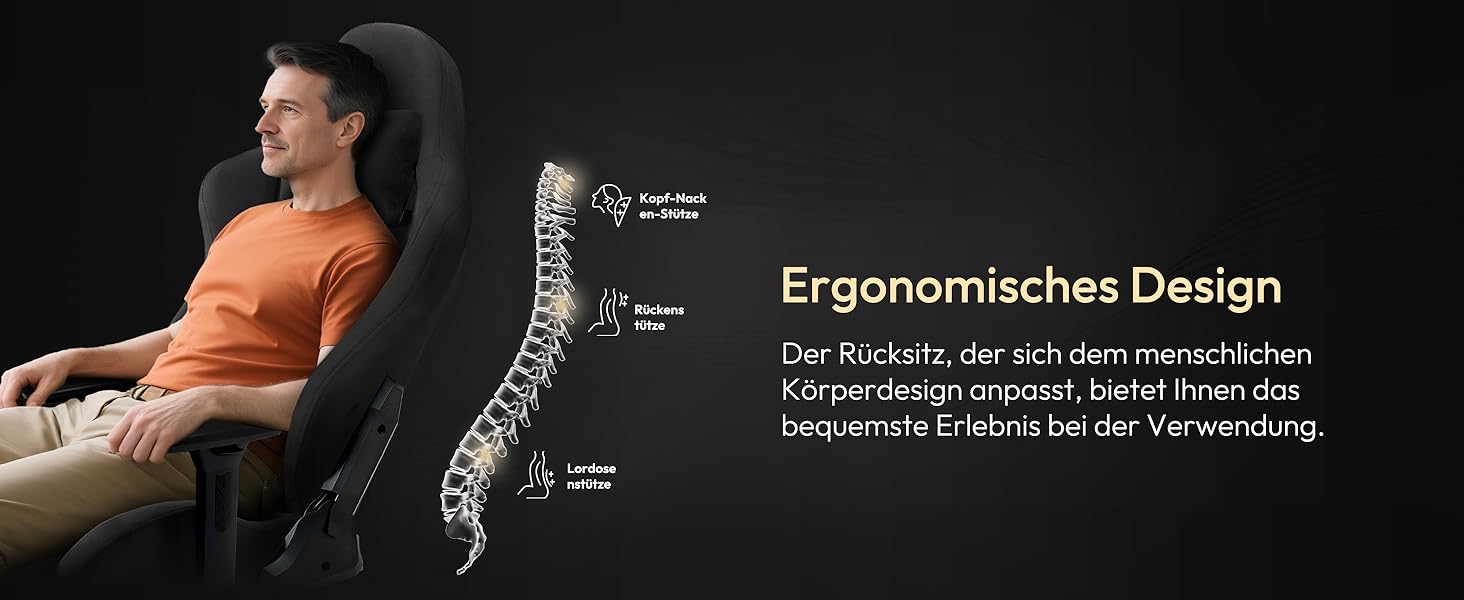 Ігровий крісло Dowinx з мікрофібри: дихаючий, ергономічний, з підніжкою, чорний