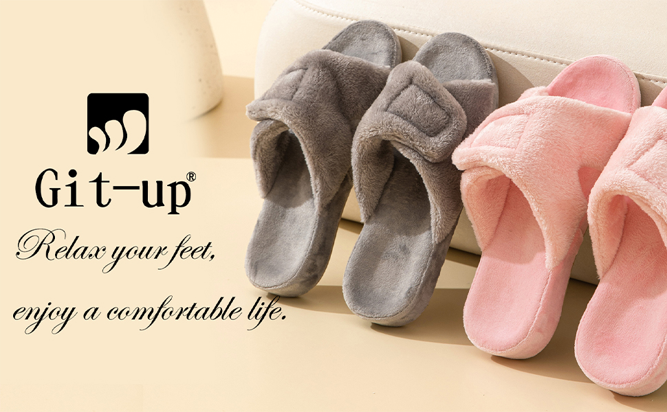 Жіночі капці Git-up з ефектом пам'яті (Memory Foam), підтримкою своду стопи та регульованою застібкою-липучкою, для діабетиків, білі, розмір 40 EU