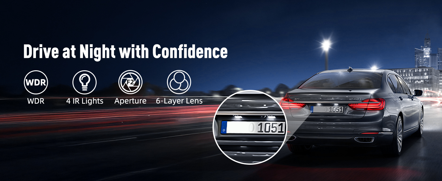 Автомобільний відеореєстратор 3-в-1 (передній, внутрішній та задній), 4K+1080P+1080P, 5GHz WiFi, IPS екран 3.16