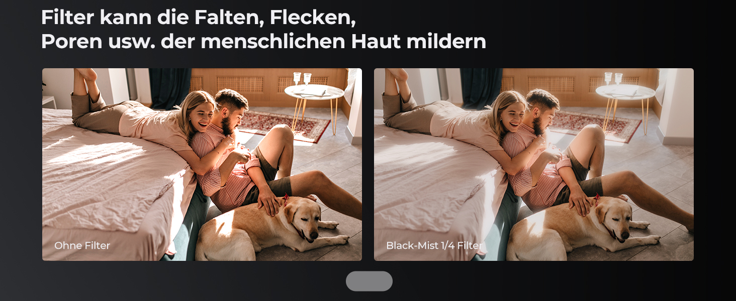 Фільтр K&F Concept 77mm Black Mist 1/4 з низьким відбиттям, оптичне скло з багатошаровим покриттям Nano-Xcel Pro