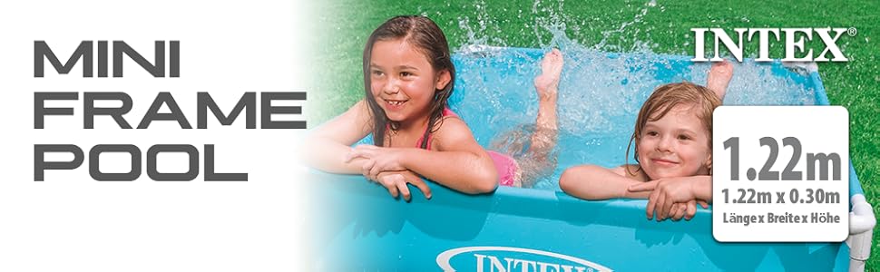 Надувний басейн Intex 342 л (122x122x30 см) - для дітей та відпочинку