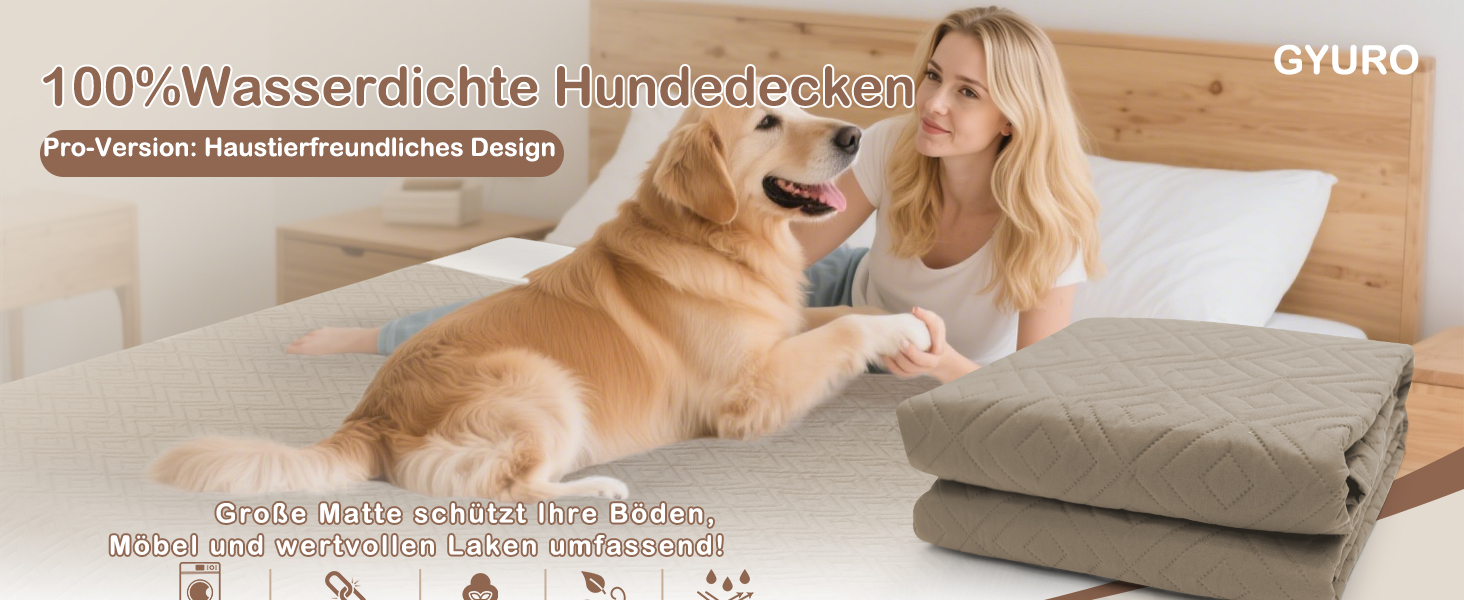 Водонепроникний килимок для собак Gyuro, двосторонній, міцний, для дивану та ліжка, прання дозволено, для собак та котів (Темно-хакі + Хакі, 77 x 178 см)