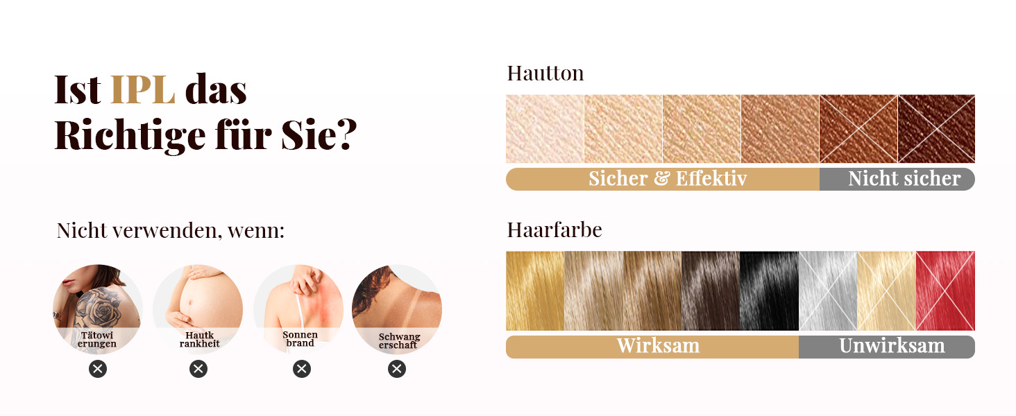 Пристрій для епіляції IPL Laser - Безболійний пристрій для видалення волосся IPL з 9 рівнями інтенсивності, 999,900 світлових імпульсів для дому, тіла, обличчя, зони бікіні та пахв (Бежевий)