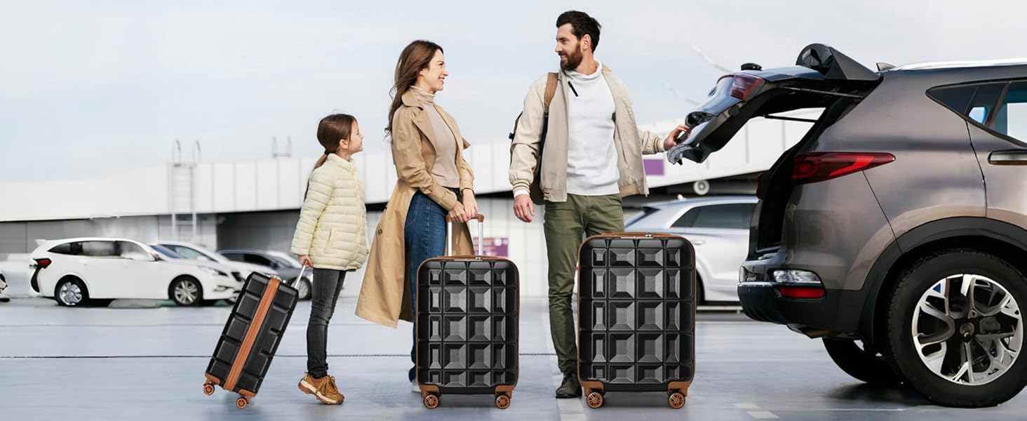 Чемодан KONO Mittelgroß (62см) з 4 колесами, ABS, TSA-замок, ручне багаж (62x43x26см)