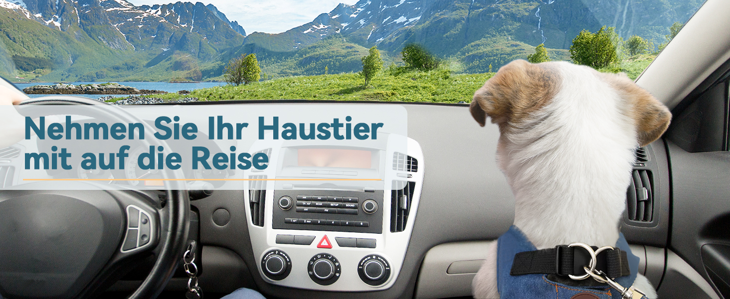 Автомобільний лежак для собак Petsfit - сірий, з кріпленням для безпеки та знімним килимком