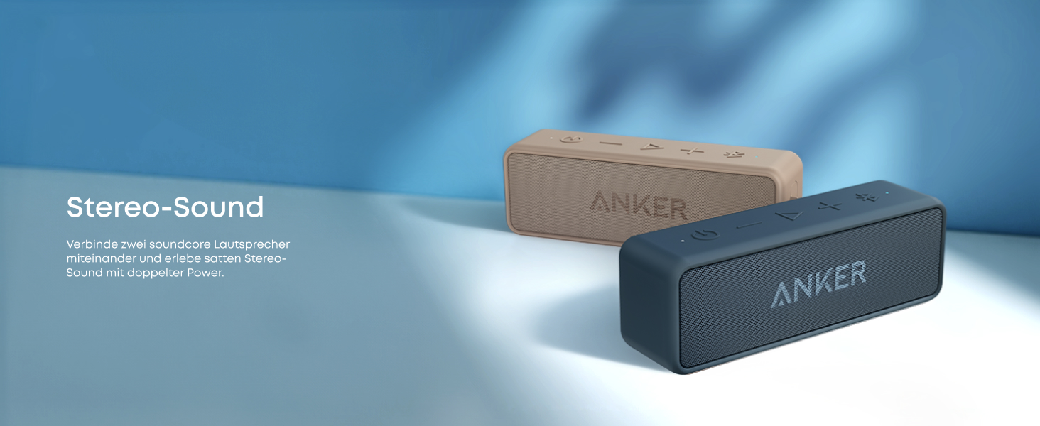Anker SoundCore 2 Bluetooth колонка, 24 год, IPX7, мікрофон, темно-синій