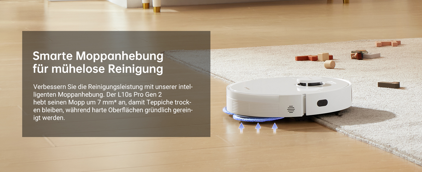 Робот-пилосос Dreame L10s Pro Gen2: 13000 Па, DuoBrush для шерсті тварин, суха та волога прибирання, LDS-навігація, 5200 mAh