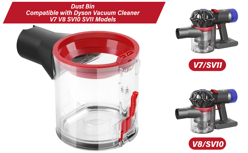 Контейнер для пилу сумісний з пилососами Dyson V7 (SV11) V8 (SV10), Замінна частина, Номер деталі 967699-01