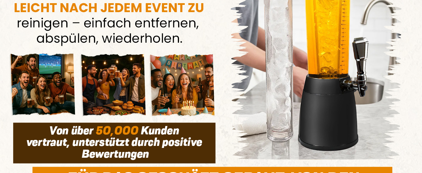 Пивна колона 4.0L з охолодженням 1.3L, хромована - для бару та дому