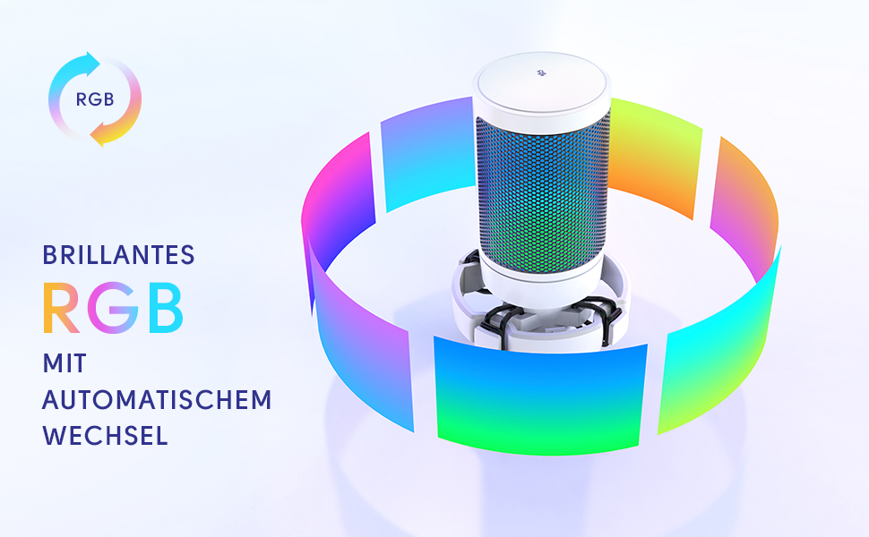 Мікрофон FIFINE для ігор та запису, USB, зі стійкою, для ПК, MAC, PS4, PS5, білий