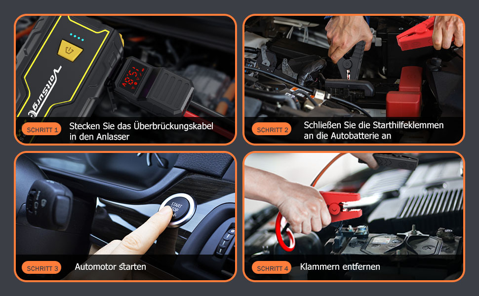 Powerbank Starthilfe VoltSurge 5000A: Зарядний пристрій для авто 12V, пусковий пристрій, LED ліхтарик