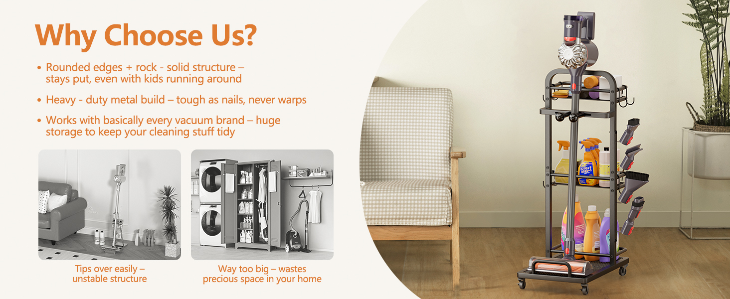 Підставка для пилососа, металева, настінна/підлогова, з коробкою для зберігання, сумісна з Dyson Gen5 V15s V15 V12 Slim V11 V10 V8 V7 V6 та аксесуарами