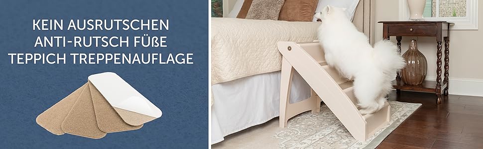 PetSafe CozyUp Складні сходи для домашніх тварин, з неслизькими ступенями, для тварин до 68 кг, висота 51 см, розмір L, нова упаковка