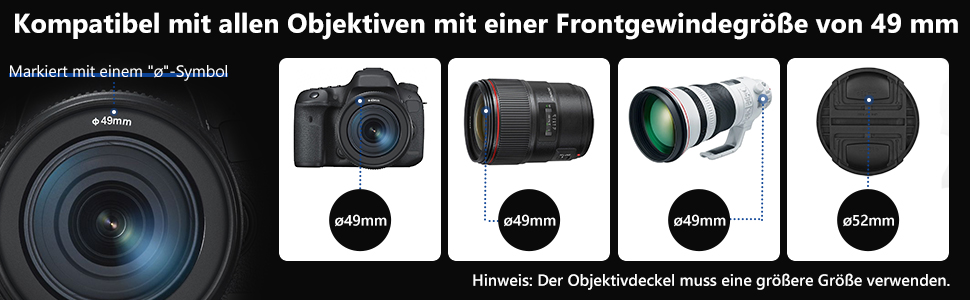 NEEWER Змінний ND фільтр (ND2-ND400, 1-9 ступенів), сірий фільтр, нейтральний фільтр, водонепроникний та стійкий до подряпин (49mm)