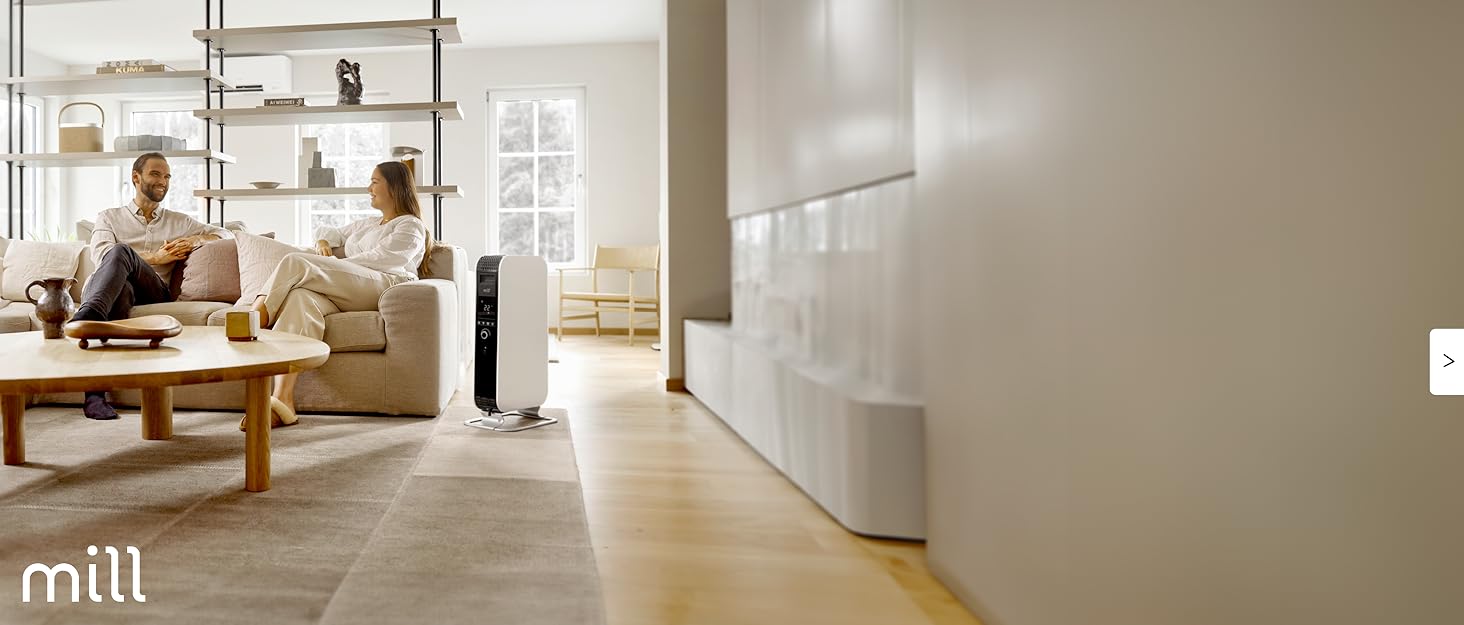 Електричний конвекторний обігрівач Mill MEC 2000W – 24-28 м², з термостатом, тихий, для дому