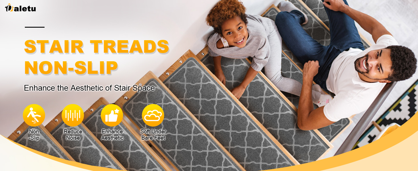15 килимків на сходи 76x20 см, антиковзаючі, самоклеючі, для дітей, літніх людей та собак, сірий колір