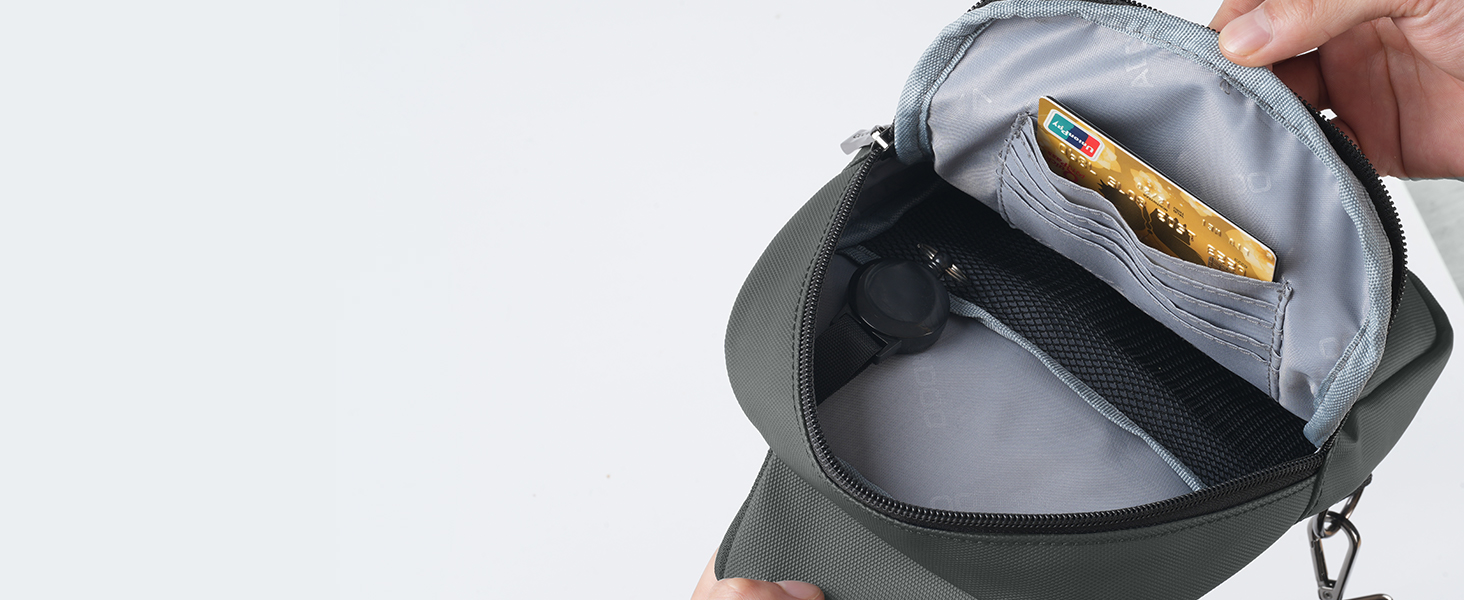 Сумка на груди Broadream: водонепроникна, RFID-захист, для туризму та спорту (сірий)