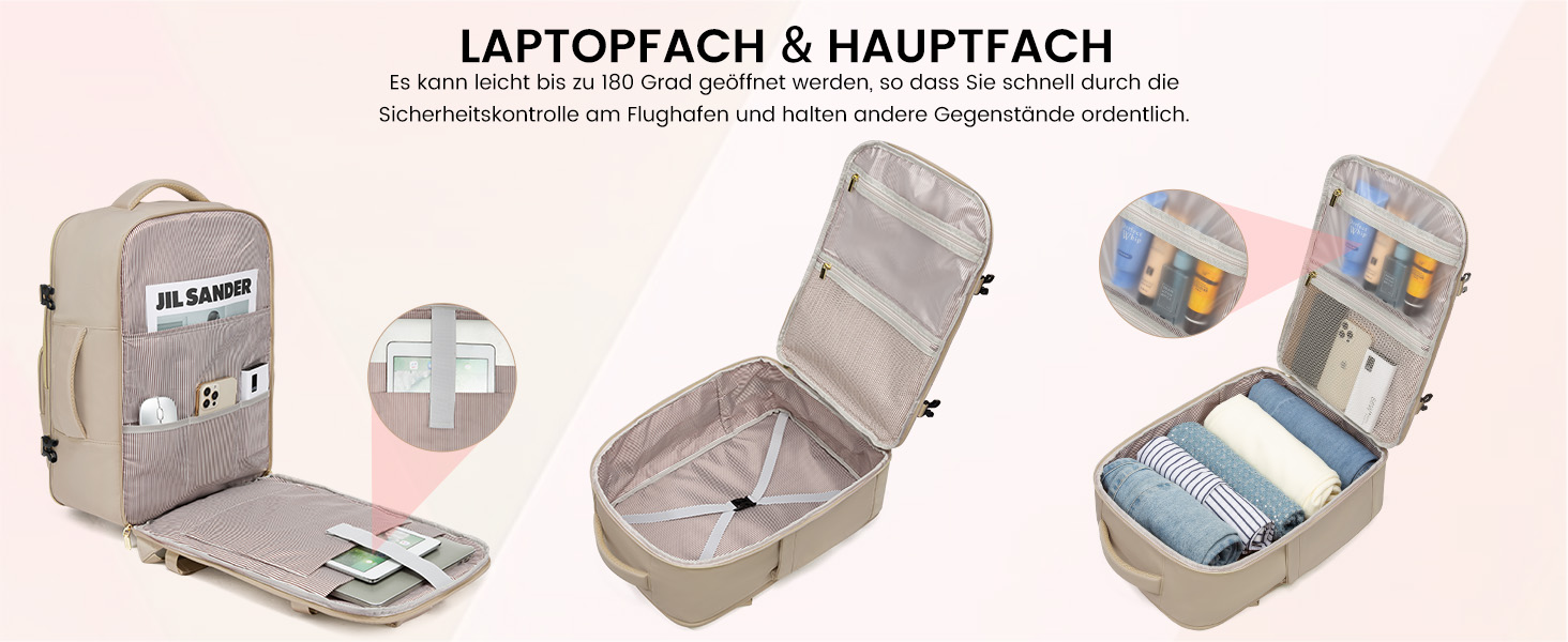 Рюкзак LOVEVOOK 40L для ручної поклажі в літак, водонепроникний, з відділенням для ноутбука 17 дюймів, для подорожей, роботи, хайкінгу, оливково-бежевий