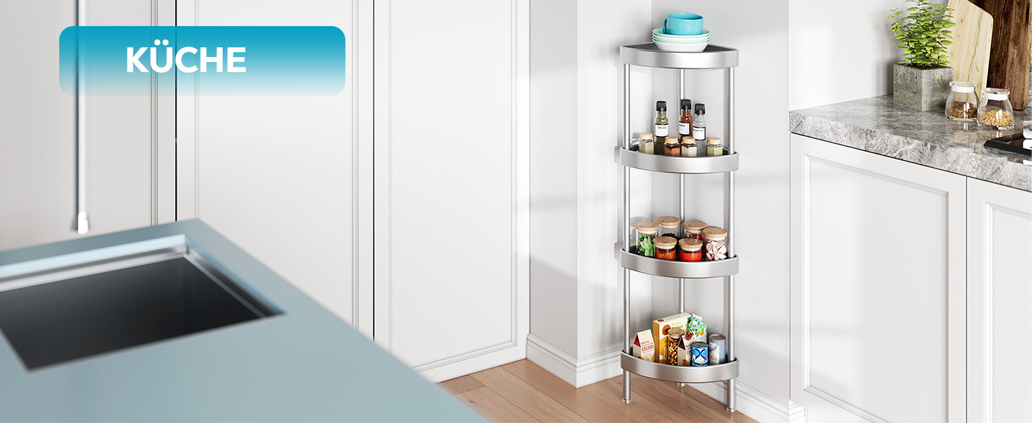 Поличка для душу Nieifi без свердління, кутова, з нержавіючої сталі, 4 яруси, чорна, для ванної кімнати та душу