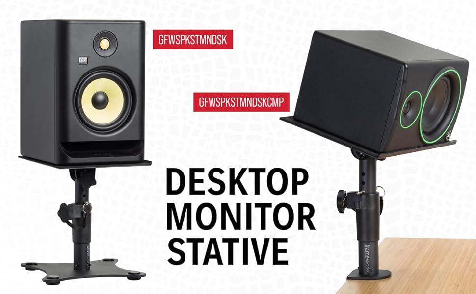 Кріплення для моніторів та динаміків Gator Frameworks - настільний тримач з регулюванням кута (2 шт.)