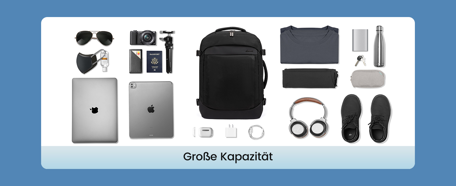 Рюкзак для подорожей LOVEVOOK, 17.3 дюйми, для ноутбука, чоловічий/жіночий, чорний