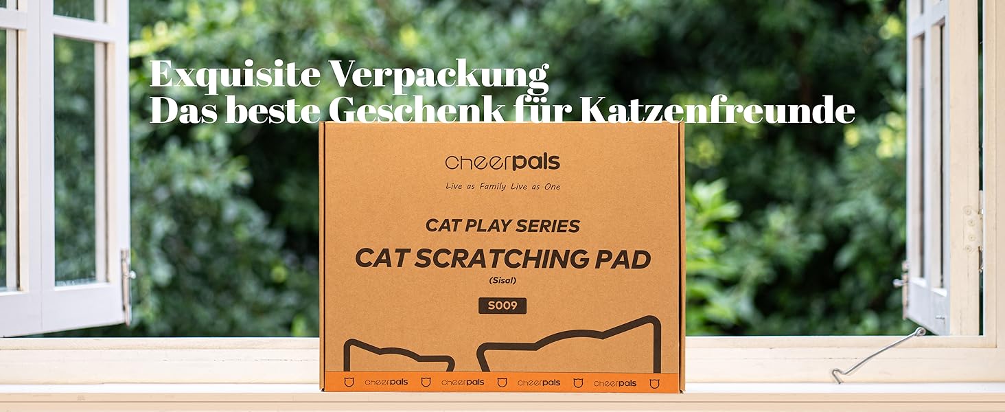 Кігтеточка CheerPals 2-в-1 для котів з натурального сизалю та м'яти, 43x33x3 см