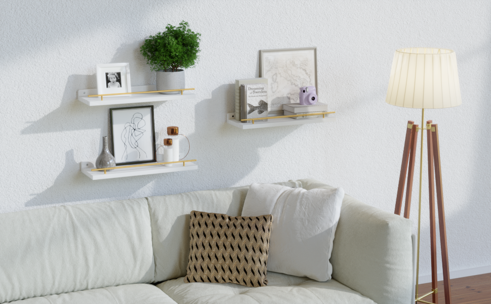 Настінна полиця Wandregal Holz, 3 шт. - полиці для кухні, вітальні, спальні, офісу, ванної кімнати. Полиця для книг та декоративних речей.