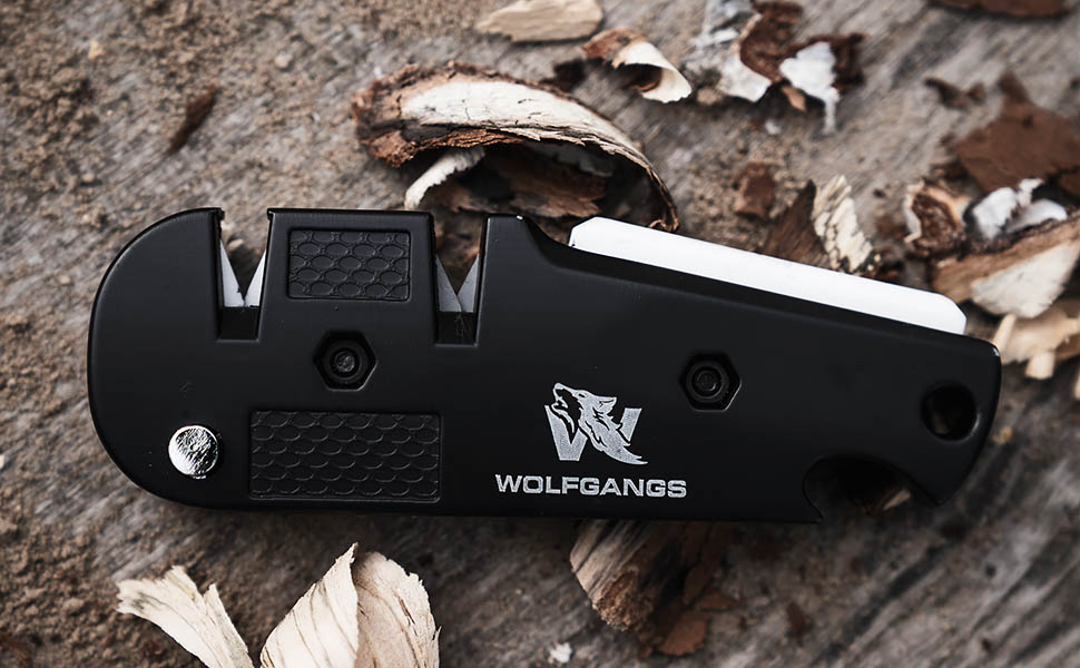 Точилка для ножів Wolfgang KlingenDoktor 5-в-1 - Преміум, для ножів з хвилястим лезом, туристична