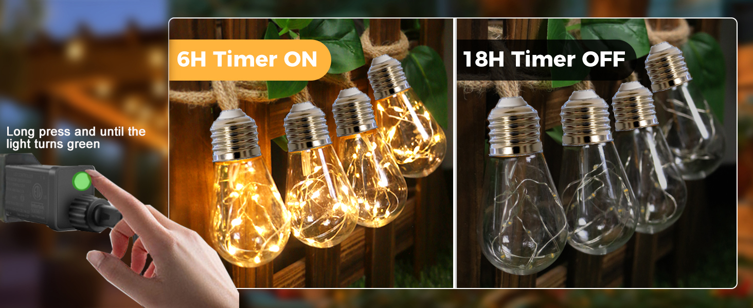 LED гірлянда Redefun 9м, 16 лампочок, зовнішня та внутрішня, 8 режимів, таймер, для декору саду, балкону, вечірки, весілля, з вилкою