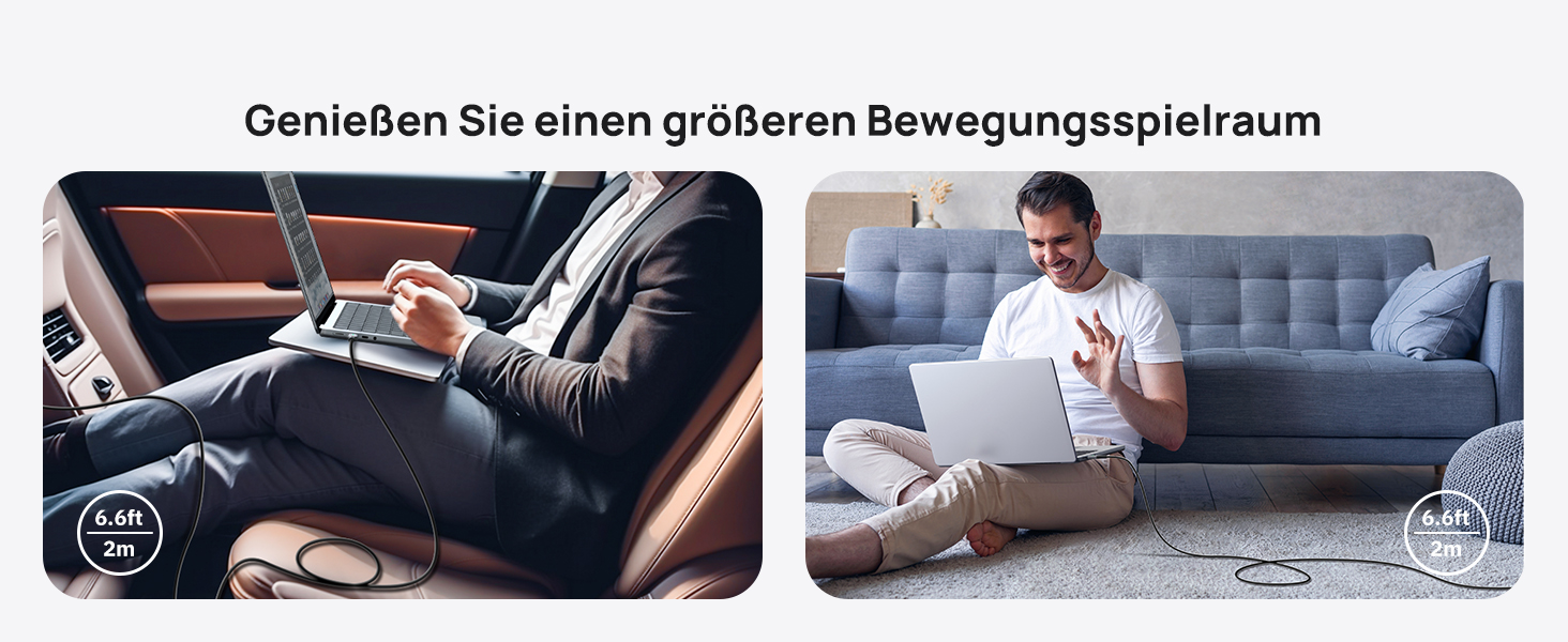 Кабель USB-C 100W з підтримкою PD3.0, 3м, чорний. Кабель USB-C для iPhone, Samsung, Pixel, iPad, MacBook. Нейлон, швидка зарядка