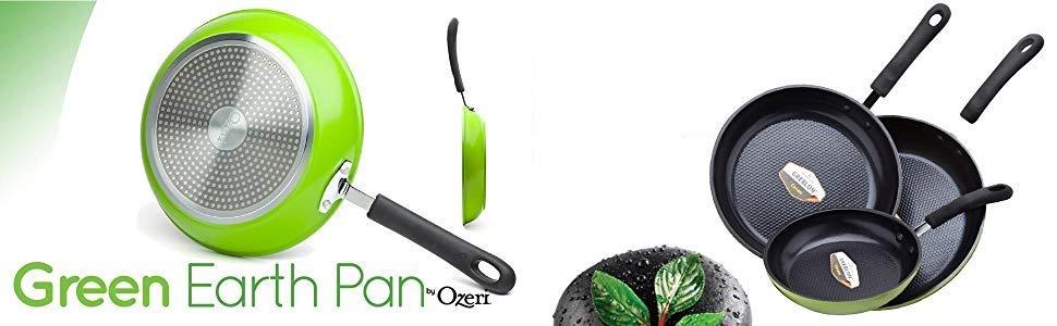 Набір сковорідок Ozeri Green Earth 3-Piece, 3 шт.
