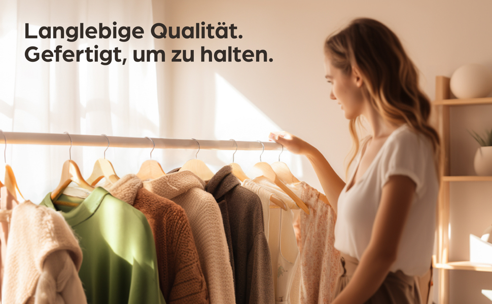 Дерев'яні вішалки для одягу Praknu (20 шт.) з перекладиною та обертовим гачком 360° - для сорочок та штанів