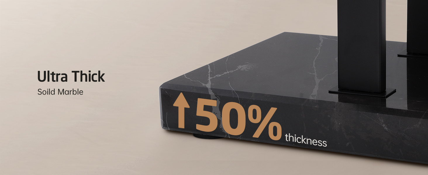 Підставка для рушників подвійна, настільна, з нержавіючої сталі SUS 304, з мамарморовою основою, чорного кольору, 84 см, BTH217-2