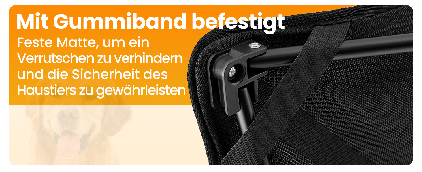КінгКемп Лежанка для собак, піднята лежанка для домашніх тварин, Outdoor, чорна, 57 x 57 x 23 см