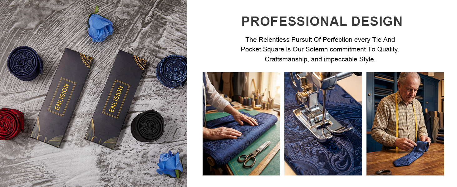 Чоловіча краватка Enlision Paisley, комплект з нагрудною хусткою та запонками, формальна, бізнес, червоно-чорна