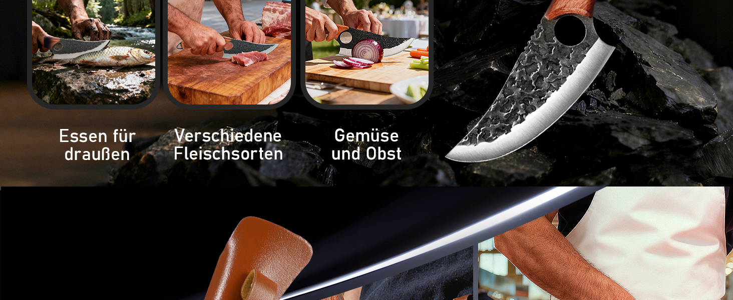 Набір професійних кухонних ножів з нержавіючої сталі - ідеальний подарунок для кухаря, чоловіка, батька на День Святого Валентина, День народження