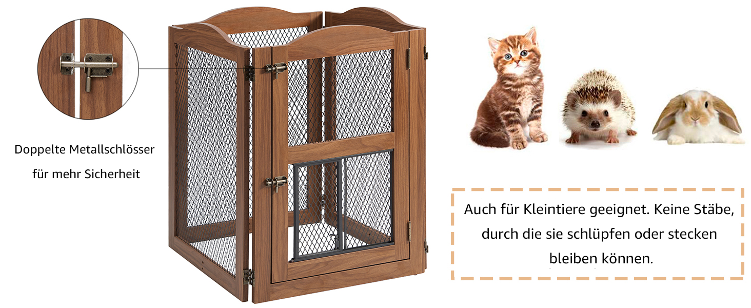 Захисний бар'єр для каміну Unipaws, огорожа для собак, перегородка, 6 панелей, без свердління, білий (коричневий)