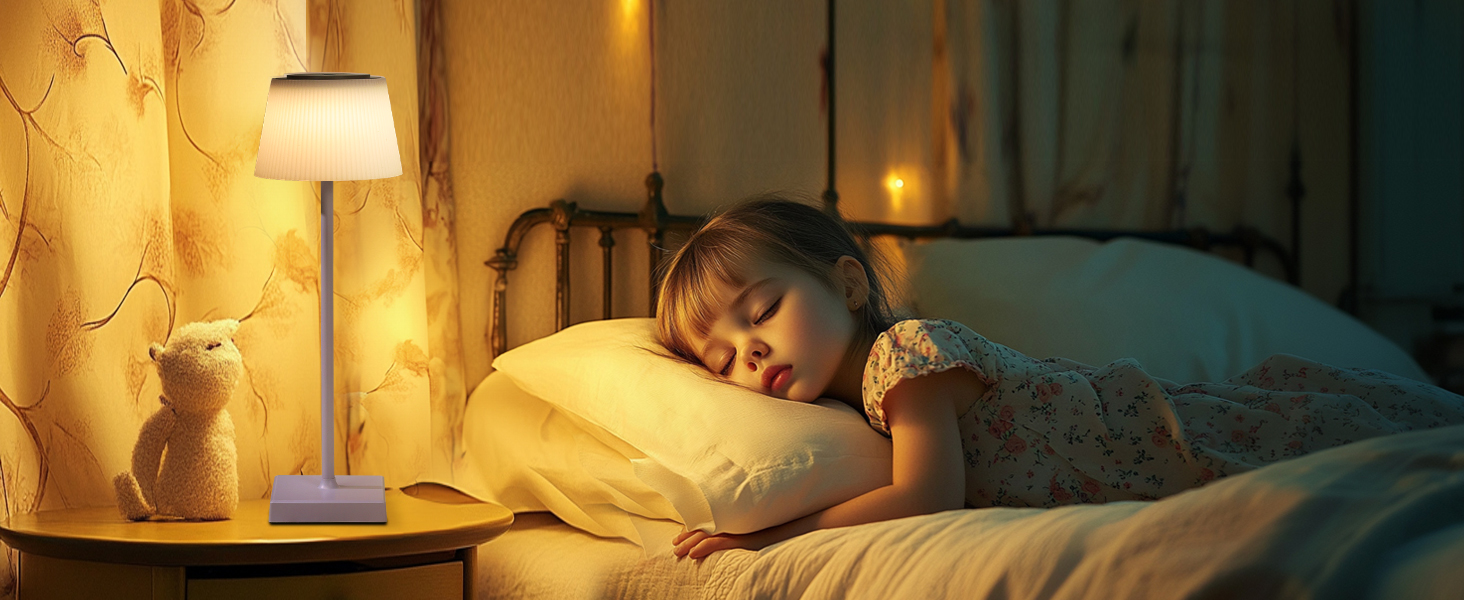 Світлодіодна настільна лампа Aigostar акумуляторна бездротова, димується сенсорно, 3 режими світла, водонепроникна IP54 для дому та саду - фіолетова