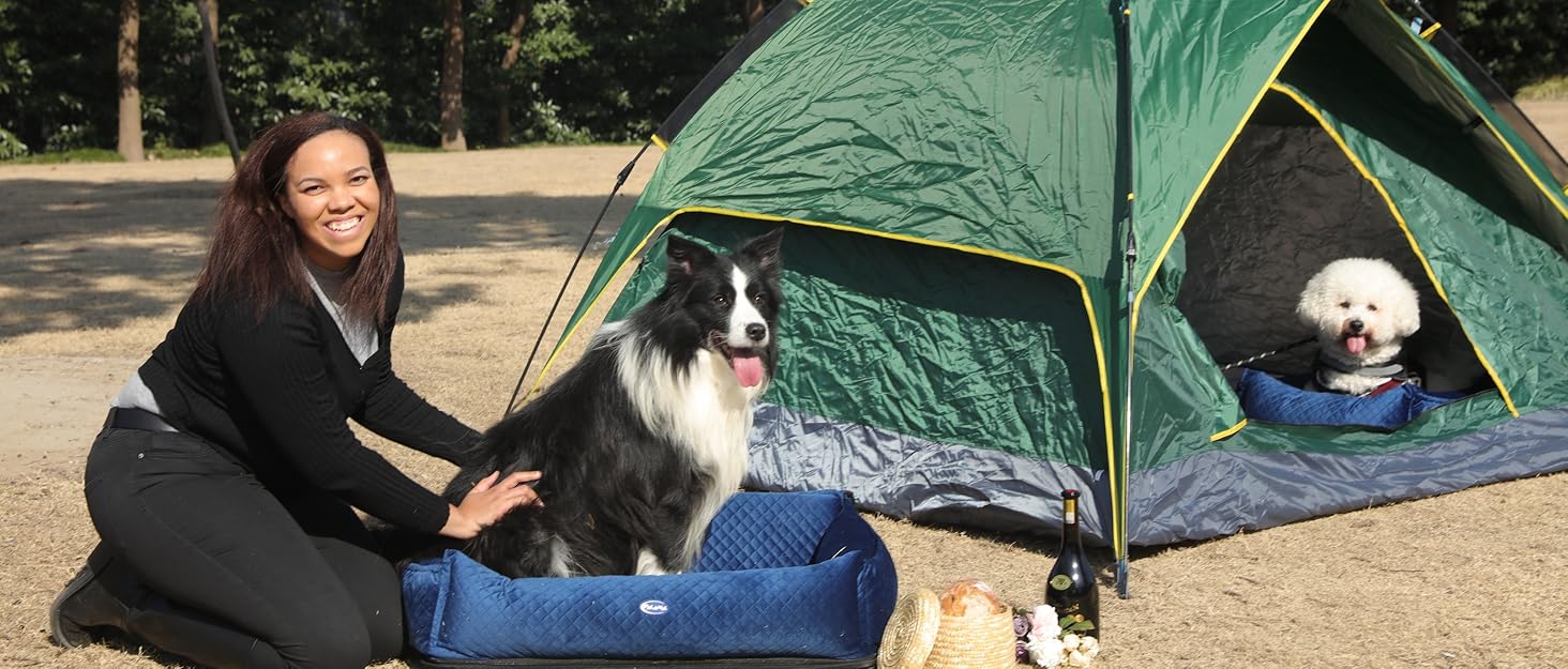 Підвищення для собак PALAMIL: для великих/середніх або 2 маленьких собак, водонепроникний автокрісло для собак з товстим матрацом та кишенями для зберігання (Чорний). Підвищення для великих собак.