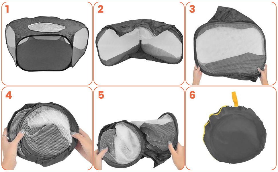 Клітка-манеж для дрібних тварин: кроликів, морських свинок, хом'яків та їжаків, розмір M (52x52x38 см)